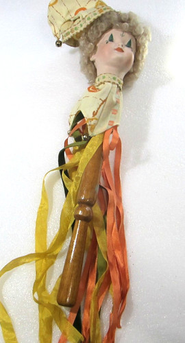 Vintage jester stick pupazzo - vintage,