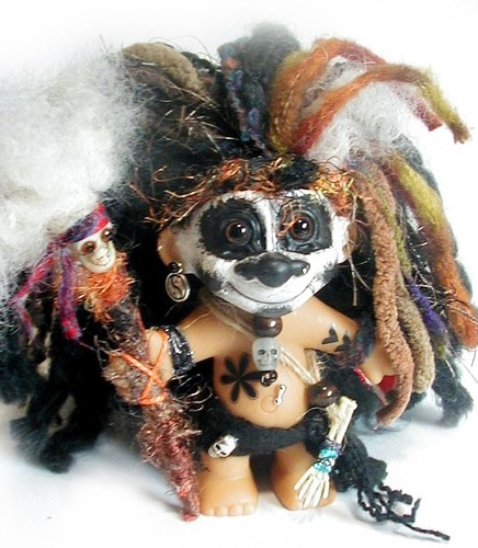 Ooak voodoo troll art doll - troll,